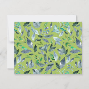 Watercolor fallen leaves 6 note card