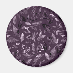 Watercolor fallen leaves 7 magnet