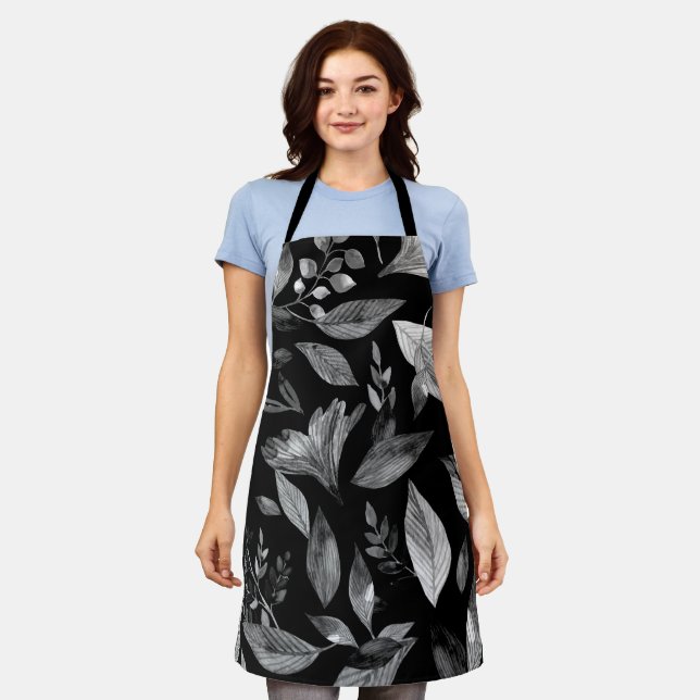 Watercolor fallen leaves 9 apron (Worn)