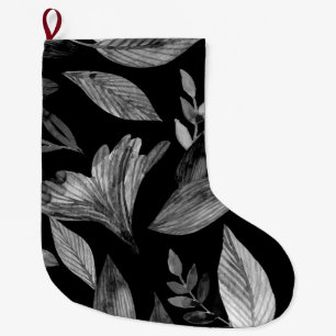 Watercolor fallen leaves 9 large christmas stocking
