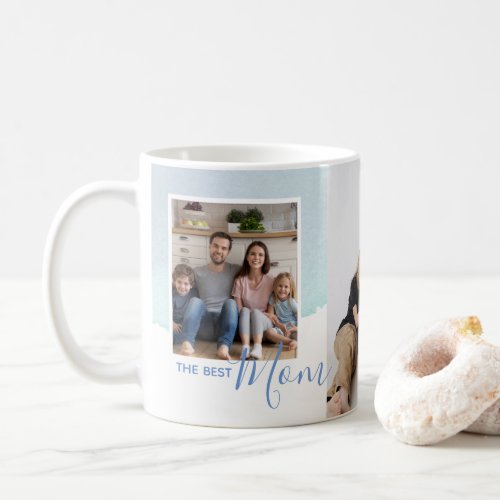 Watercolor Family Photo Collage Mothers Day Coffe Coffee Mug