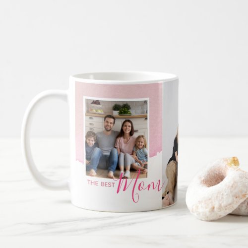 Watercolor Family Photo Collage Mothers Day Coffee Mug