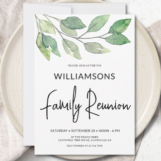 Watercolor Family Reunion Invitation