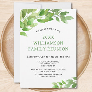 Watercolor Family Tree Family Reunion  Invitation