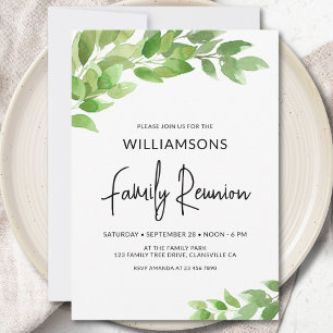 Watercolor Family Tree Family Reunion  Invitation