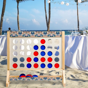 Watercolor Fantasy Floral Pastel Blue & Cream  Fast Four