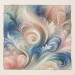 Watercolor Fantasy Floral Pastel Blue & Cream  Scarf<br><div class="desc">Bring a touch of elegance to your space with this stunning abstract swirl pattern in soft pastel and blue tones. Flowing lines and harmonious color transitions create a luxurious,  calming atmosphere – perfect for living rooms,  offices,  or creative spaces. Ideal for anyone who loves modern design with artistic depth.</div>