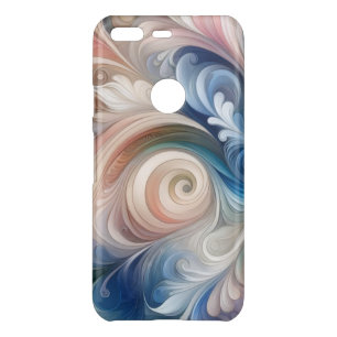 Watercolor Fantasy Floral Pastel Blue & Cream  Uncommon Google Pixel Case