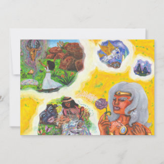 Watercolor Fantasy Goddess Dreams Love Dimension Invitation