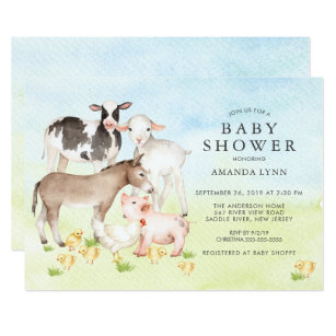 Farm Baby Shower Invitations Zazzle