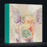 Watercolor Farm Collage Pig Binder<br><div class="desc">Farm Collage Pig  Artist: Jennifer Goldberger</div>