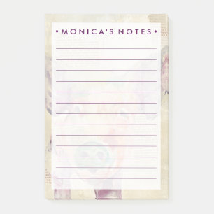 Watercolor Farm Collage Pig Post-it Notes