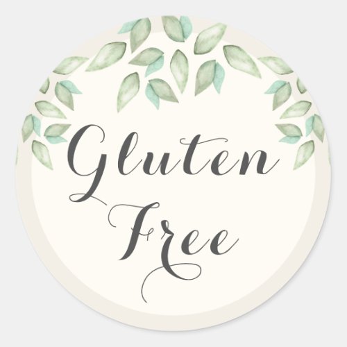Watercolor Farmhouse Gluten Free  Classic Round Sticker