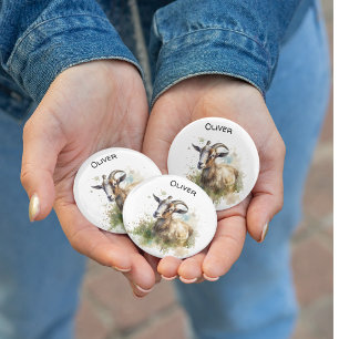 Watercolor Farmhouse Goat, custom Bottle Opener