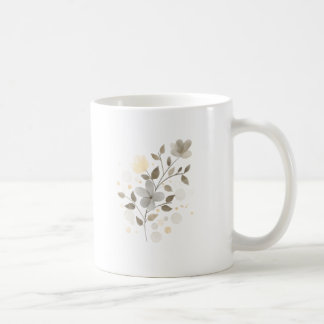 Watercolor Farmhouse Sage Green and Beige Modern Coffee Mug