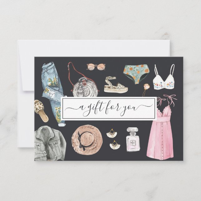 Watercolor Fashion Design | Gift Certificate (Front)