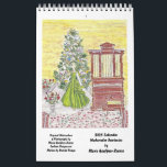 Watercolor Fashion Fantasies by MHHR 2025 Calendar<br><div class="desc">Watercolor Fashion Fantasies 2025 Calendar. Original montage and watercolor image by Marie Haeffner-Reeves. Fashion designs Matisse by Brenda Visaya. Designed for one-page calendars.</div>