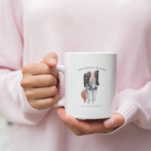 Watercolor Fashion Illustration Coffee Mug (Creator Uploaded)