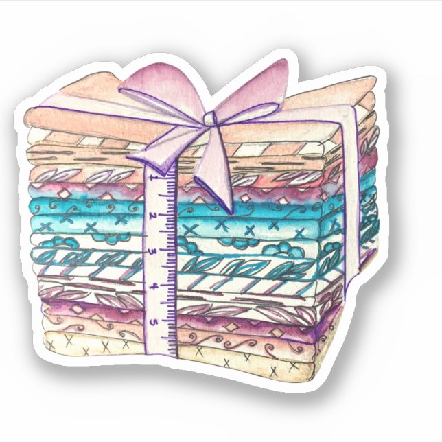 Watercolor Fat Quarter Sticker (Front)