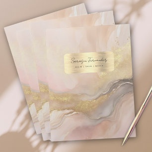 Watercolor Faux Gold Foil Blush Pink Elegant Pocket Folder