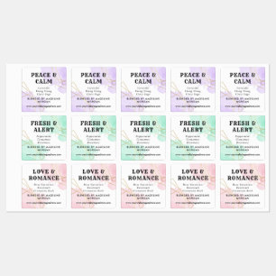 Watercolor Faux Gold Geometric Essential Oils Labels