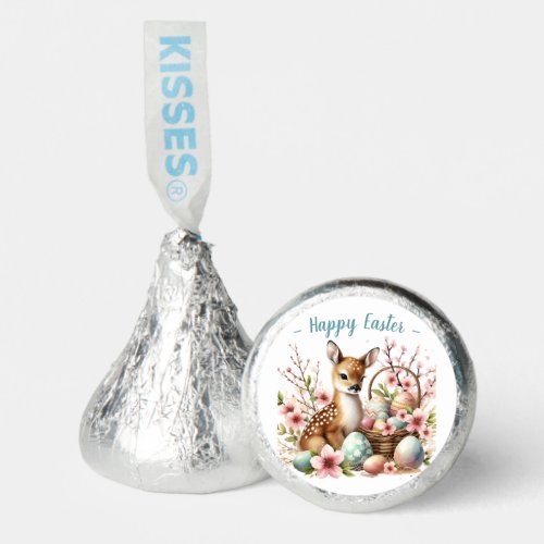 Watercolor Fawn Easter Eggs and Flowers _   Hersheys Kisses