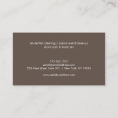 Watercolor Feather Duster Home Cleaning Service Business Card (Back)