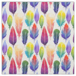 Watercolor feather pattern fabric
