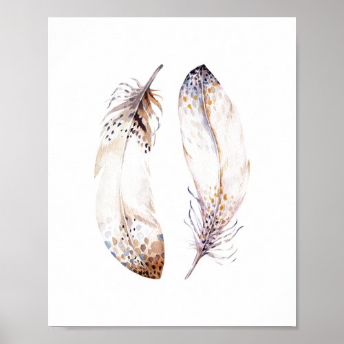 Watercolor Feather Poster