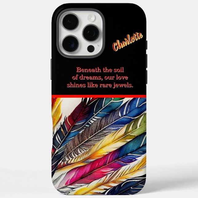 Watercolor Feathers in Harmony Case-Mate iPhone Case (Back)