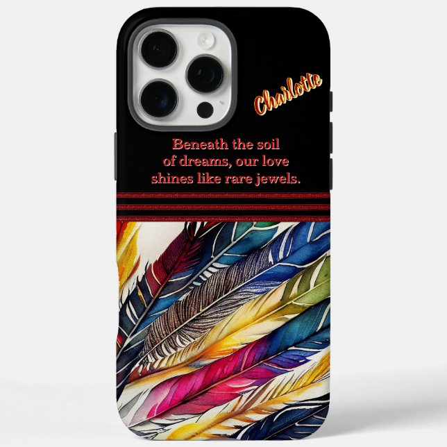 Watercolor Feathers in Harmony Case-Mate iPhone Case (Back)
