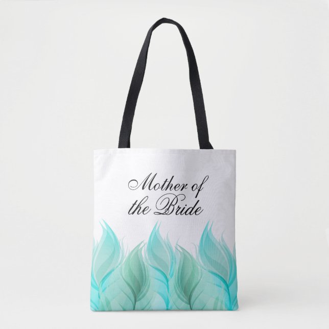 Watercolor Feathers Mother of the Bride Tote Bag (Front)