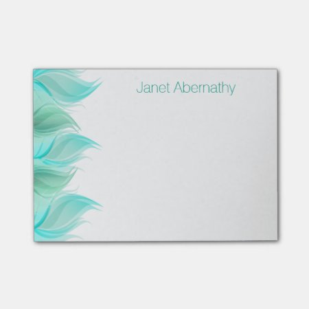 Watercolor Feathers Personalized Post-it Notes