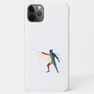 watercolor fencing iPhone 11 pro max case
