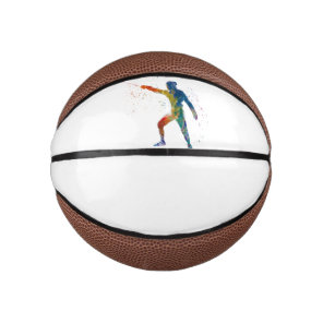 watercolor fencing mini basketball