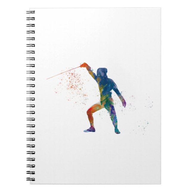 watercolor fencing notebook (Front)
