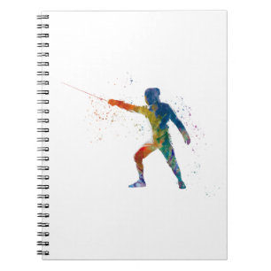 watercolor fencing notebook