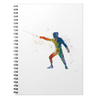 watercolor fencing notebook
