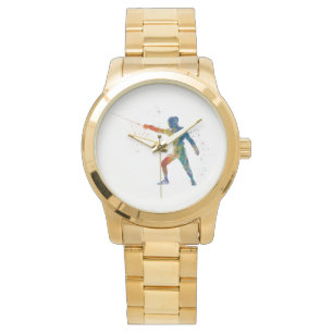 watercolor fencing watch