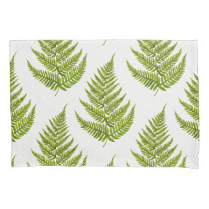 Watercolor fern pattern pillow case