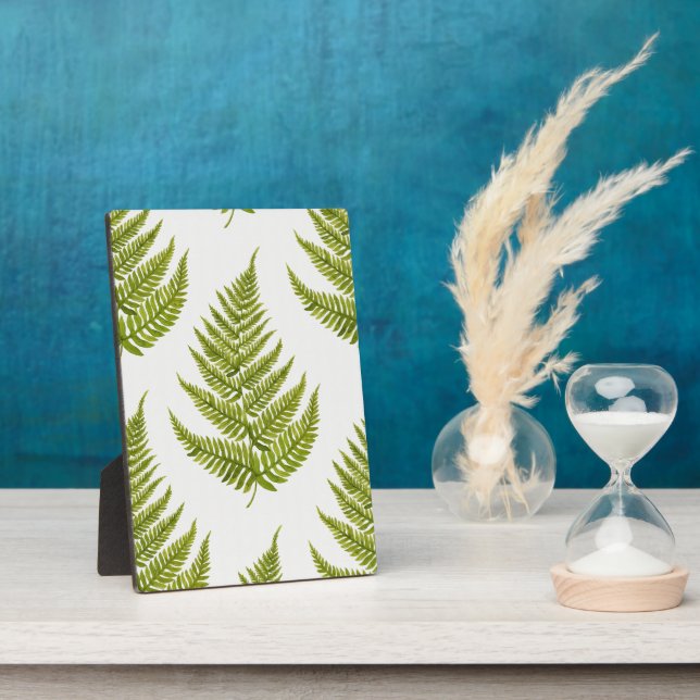 Watercolor Fern Pattern Plaque (Side)