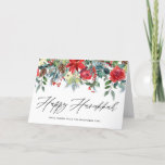 Watercolor Festive Floral Garland Happy Hanukkah Holiday Card<br><div class="desc">Watercolor Festive Floral Garland Happy Hanukkah Card | Send Hanukkah greetings to family and friends with this floral Hanukkah card. It features watercolor illustrations roses,  poinsettias,  hollies,  pine needles,  pinecones and other festive accents. Personalize this botanical holiday card by adding your own texts and photo.</div>