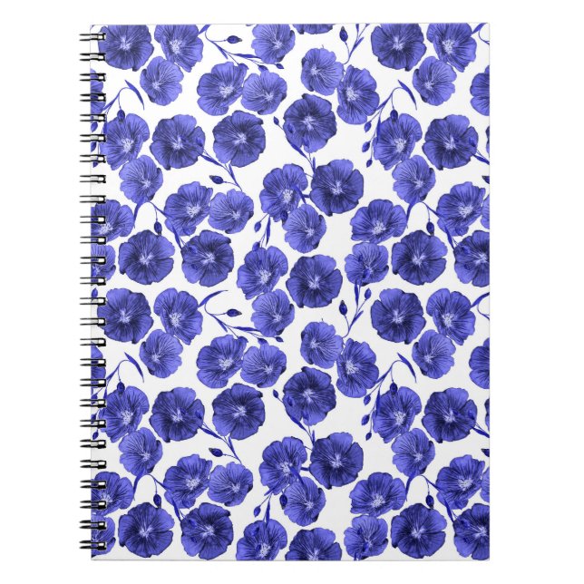 Watercolor Field Flowers: Botanical Wallpaper Notebook (Front)