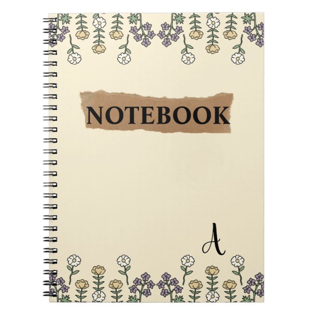 Watercolor Field Wildflowers Notebook (Front)