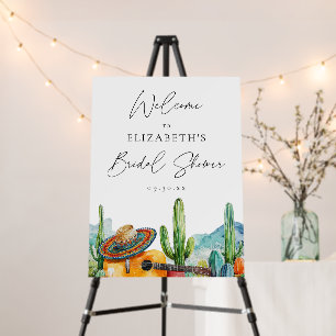 Watercolor Fiesta Bridal Shower Welcome Sign