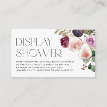 Watercolor Fig and Berry Floral Dsiplay Shower