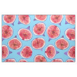 Watercolor fig slices pattern fabric