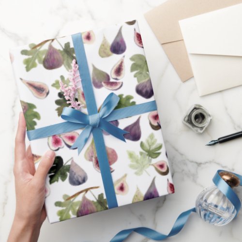 Watercolor Figs Gift Wrap Roll
