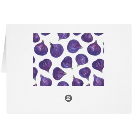 Watercolor figs pattern (Back Horizontal)