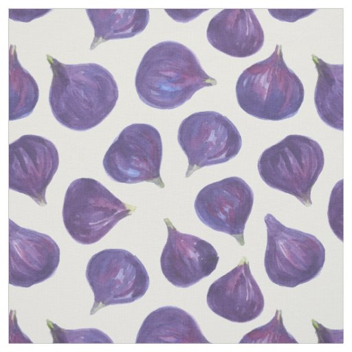 Watercolor figs pattern fabric